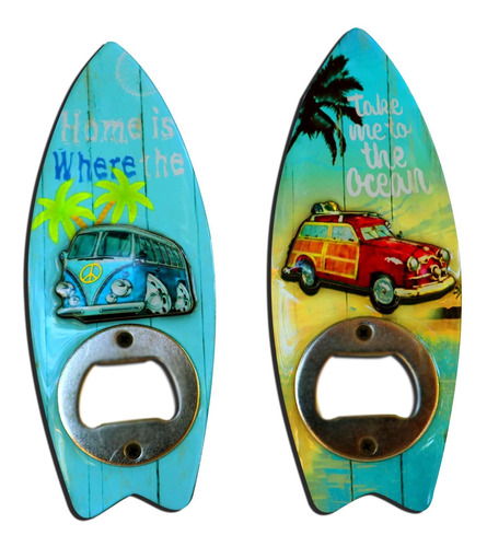 Abridor Botella Juego 2 Tabla Surf Forma Decoracion Para