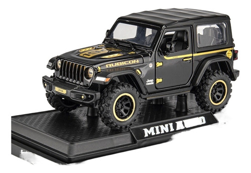 Jeep Wrangler Rubicon Miniatura Metal Coche Con Luz Y Sonido