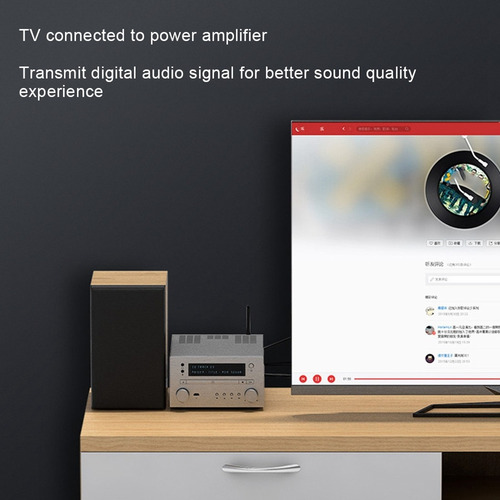 Imagen 3 de 8 de Cable De Audio Óptico Toslink De La Fibra De Hifi 5.1 Digita