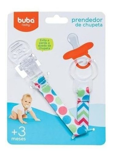 Prendedor De Bico Chupeta Para Bebes Buba Baby Colors 08557