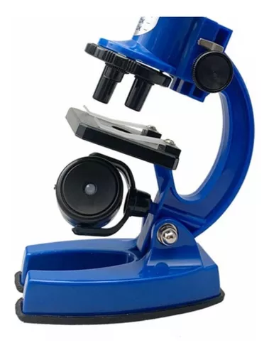  Kit de accesorios para microscopio para niños, kit de ciencia  de microscopio para principiantes de alto aumento compuesto (color: azul) :  Juguetes y Juegos