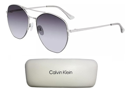 Calvin Klein - Lentes De Sol Ck20121s-045 Para Mujer Color del armazón Plateado