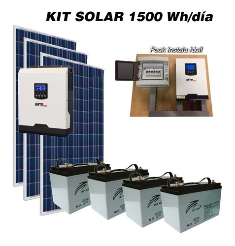 Kit Solar Peru 1500w Eco Uso Diario Refrigeradora LG Smart 