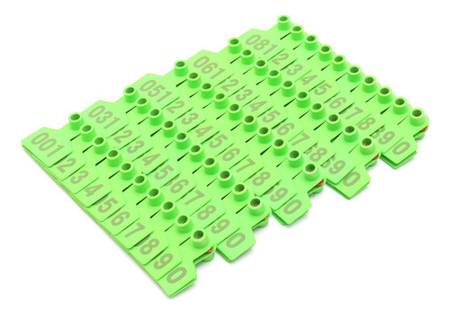 Plástico Verde 1-100 Número Animal Ganadería Oreja Etiqueta 
