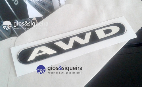 Imagem 1 de 3 de Emblema Logo Awd Asx Outlander - Original Mitsubishi