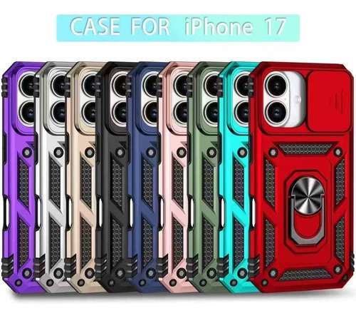 Funda Para Cámara Deslizante Con Anillas Para iPhone 7, 8 Plus X, Xs, Max Xr, 11, 12, 13, 14, 15, 16, 17, Pro Max Plus, 16e, 12mini, 13mini