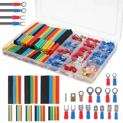 Kit Termofit 678pz Conector Termoretractil Universal Cables Aislante Sustituto Cinta Electrico Automotriz Reparacion Organizador Varias Medidas Multicolor