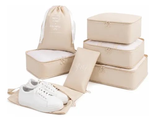 Kit Necessaire Organizadora Mala Viagem 7 Peças Resistente