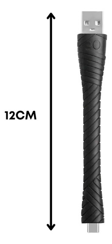 Cabo Micro Usb 12cm Geonav Silicone Flexível Carga Rápida
