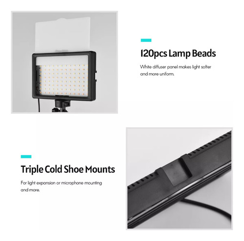 Lampara Aro De Luz Led De Con Tripie 2 Pcs