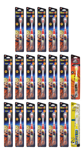 Cepillo De Dientes Infantil Dragon Ball Suave 19 Pz Bestway Color Rojo