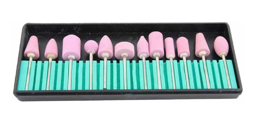 Set De Fresas Brocas Para Torno Electrico Manicure 12 Pcs