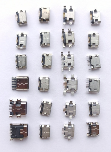 Conector Micro Usb V8 Y V3 Hembra Chasis Combo 24 Modelos.