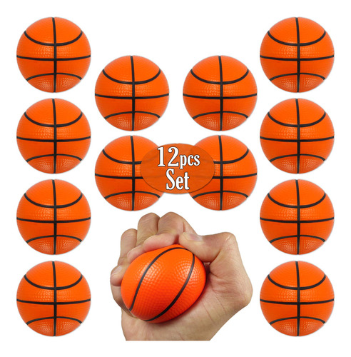 Paquete De 12 Mini Pelotas De Baloncesto Antiestres | Mini P