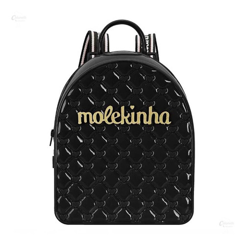 Mochila Infantil Feminina Bolsa Moda Molekinha 20023.1 Cor Mochila Preta