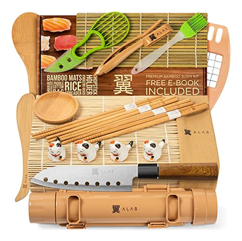 Alas Sushi Making Kit- Kit Completo Para Hacer Sushi Para Pr