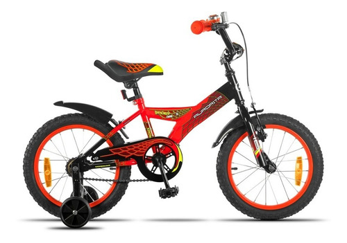 Bicicleta Aurora Spider Rodado 12 Niños Con Accesorios 