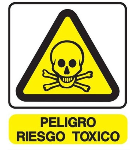 Cartel Peligro Riesgo Toxico 40x45 Cm Señalización Seguridad