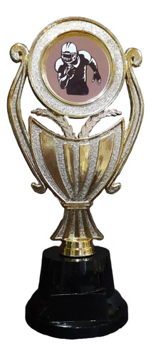 Trofeo Plástico Copa Plana Fútbol Americano 18cm Souvenir