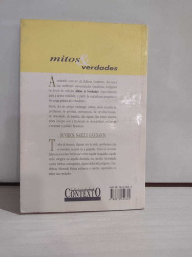 Livro Ouvidos, Nariz E Garganta (Usado)