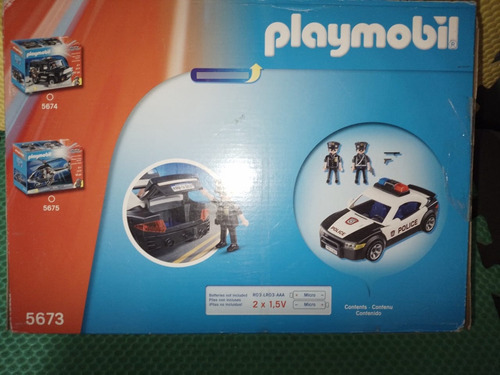 Playmobil City Action Patrulla 5673 Auto De PolicĂa Con Luz (Usado)