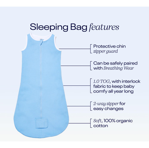 Saco De Dormir Nanit Sleep Wear Small Azul Aciano