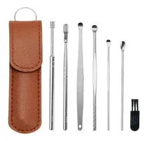 Comprar Set 7 Herramientas De Acero Limpieza Oido + Estuche De Cuero
