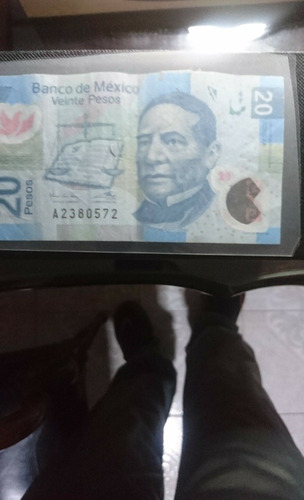 Billete De Colección De Veinte Pesos Benito Juárez De 2016 