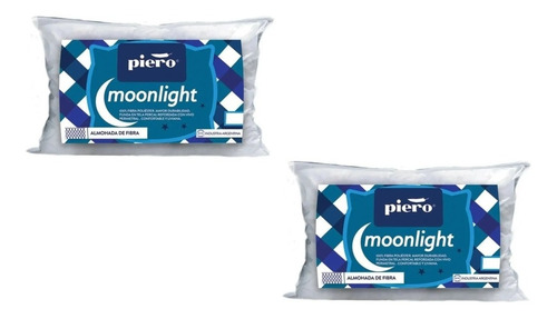 Combo X 2 Almohada Piero Moonlight 70x40 Fibra Antialergica