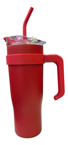 Vaso Quencher Termico Frio/caliente De Acero 1200ml Rojo Liso