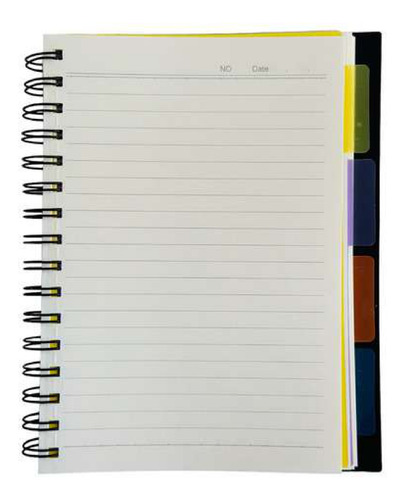 Libreta Notebook 5 Separadores 100 Hojas Espiral 14.5x21