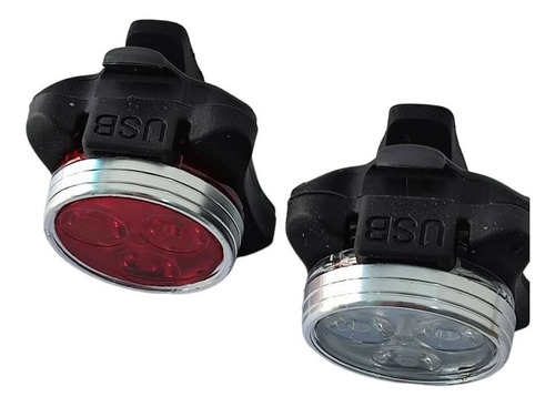 Luces Para Bicicleta Usb Recargable Impermeable 4modos Luces