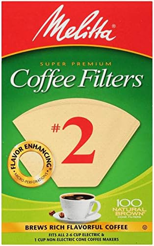 Filtros P/ Cafe Melitta, 100 Unidades, Color Marron Natural