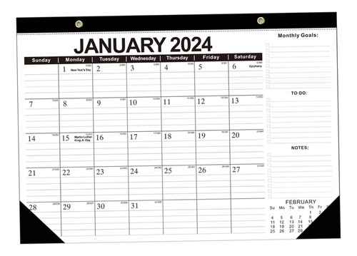 Calendario De Pared 2024-2025, 17 X 12 Pulgadas, 18 Meses, D