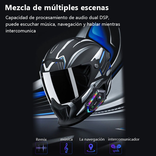 Manos Libres Bluetooth Para Casco Moto - Intercom Práctico