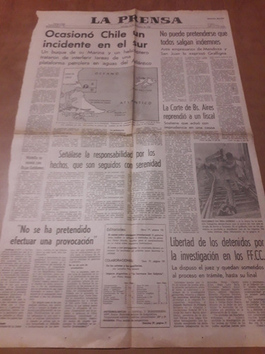 Tapa Diario La Prensa 10 09 1980 Beagle Argentina Chile 
