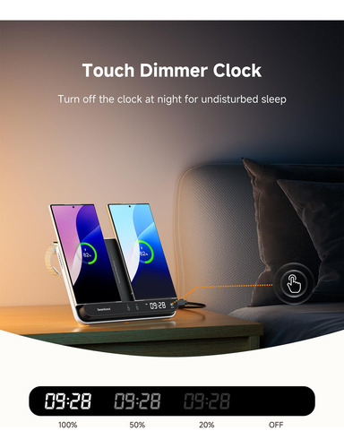 Estación De Carga Para Samsung Watch, Cargador Inalámbrico Dual Para Samsung S25 Ultra/s25+/s25/s24/s23/s22/s21/z Flip/z Fold, Para Galaxy Watch 7/ultra/6/5/4/3,swanscout 710s