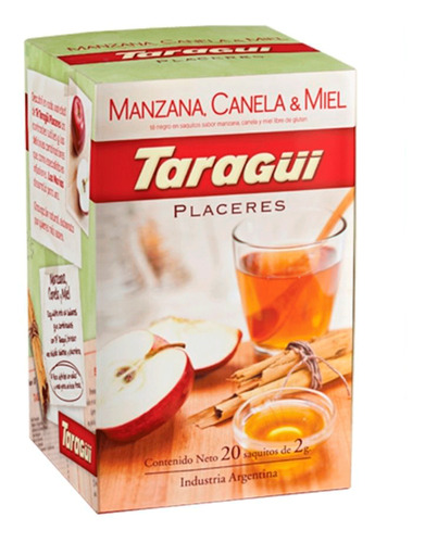 Te De Manzana, Canela, Miel Taragui X 20 Saquitos