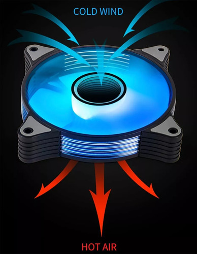 Cooler Fan Aigo Ar12 Pro Argb + Pwm 1 Fan Infinity Gamer Argb