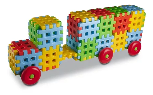 Pecinhas Grandes Montar Encaixar Rodinha Brinquedo Educativo - R$ 69,9