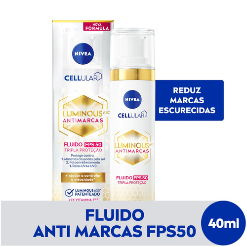 Creme Facial Anti-manchas Cellular Luminous Fps50 40ml Nivea Tipo de pele Todo tipo de pele