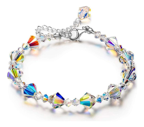 Diowus Pulsera De Cristal Para Mujer, Geometría Elemental De