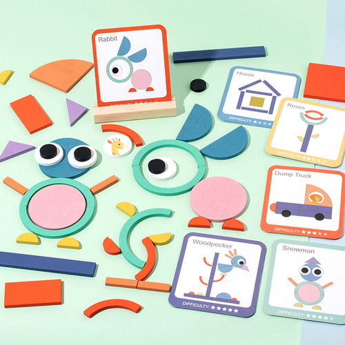 Rompecabezas Educativo De Combinación De Formas Geométricas
