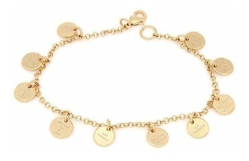 Pulseira Dez Mandamentos Folheada A Ouro 18k - Super Linda!