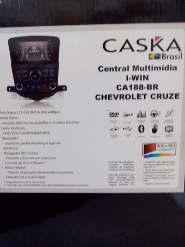 Central Kit Multimidia Cruze Com Camera De Ré