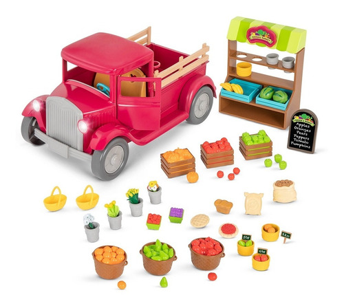 Lil Woodzeez Vehiculo Camion De Agricultores Con Accesorios