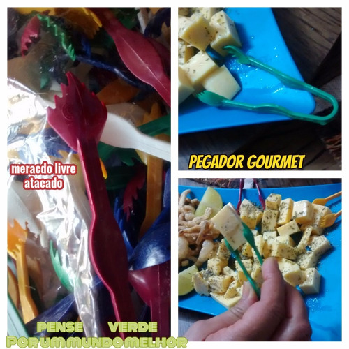 Pegador Gourmet Petiscos Pipoca Batata Buffet Kit Com 50
