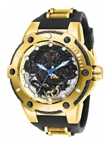 Invicta 26315 Bolt Dragon Banhado Ouro 18k Mecanico