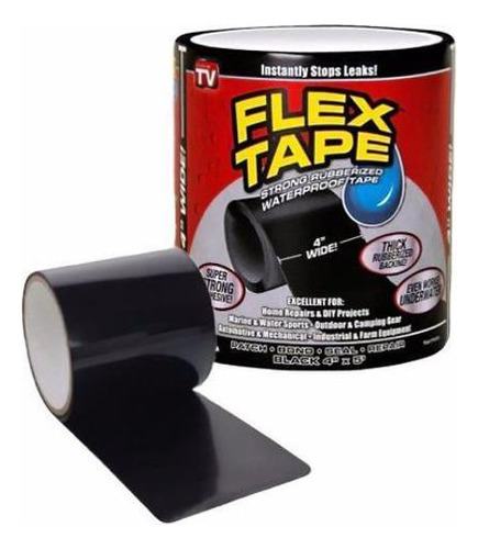 Fita Adesiva Para Reparos Flex Tape Black Cola Tudo