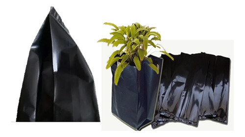 Bolsas Plastico Negro Cultivo Produccion  Plantas 1kg 40x 40